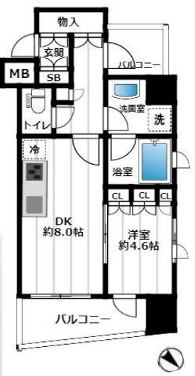 クオリア銀座三丁目 2階 1LDK 賃貸物件詳細