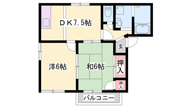 兵庫県姫路市辻井５ 播磨高岡駅 2DK アパート 賃貸物件詳細