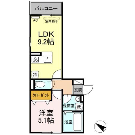 福岡県北九州市小倉北区熊谷３ 南小倉駅 1LDK アパート 賃貸物件詳細