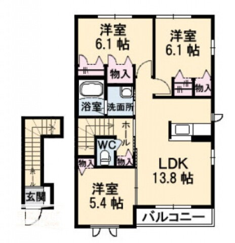 高知県高知市中久万 入明駅 3LDK アパート 賃貸物件詳細