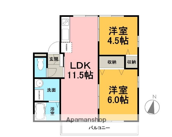 静岡県沼津市小諏訪 2LDK アパート 賃貸物件詳細