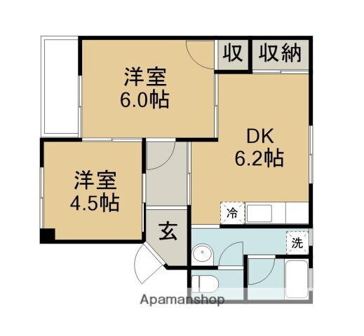 鳥取県鳥取市興南町 鳥取駅 2DK マンション 賃貸物件詳細