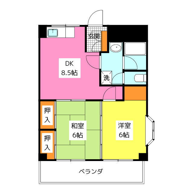 福岡県福岡市南区向野２ 大橋駅 2DK マンション 賃貸物件詳細