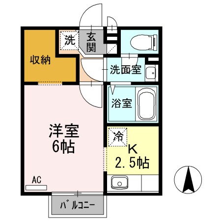 神奈川県厚木市下荻野 本厚木駅 1K アパート 賃貸物件詳細