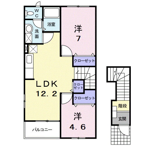宮城県石巻市大橋３ 石巻駅 2LDK アパート 賃貸物件詳細