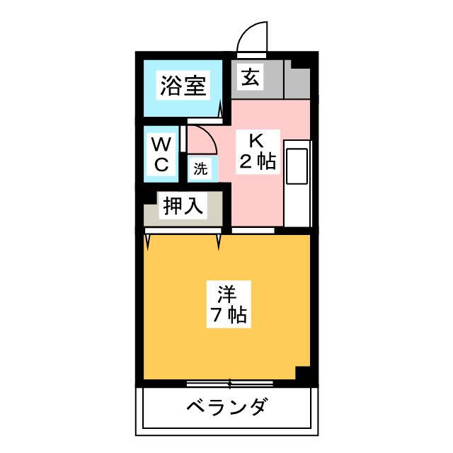 コンフォート若葉 3階 ワンルーム 賃貸物件詳細