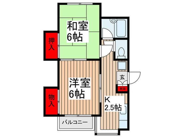 東京都足立区伊興２ 竹ノ塚駅 2K アパート 賃貸物件詳細