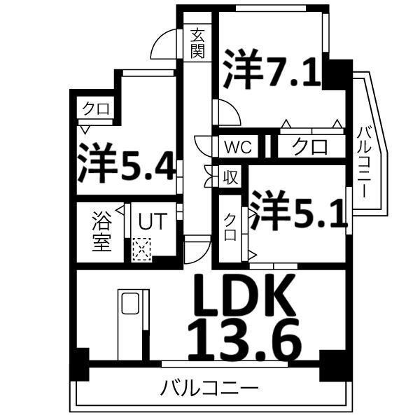 愛知県名古屋市西区花の木１ 浅間町駅 3LDK マンション 賃貸物件詳細