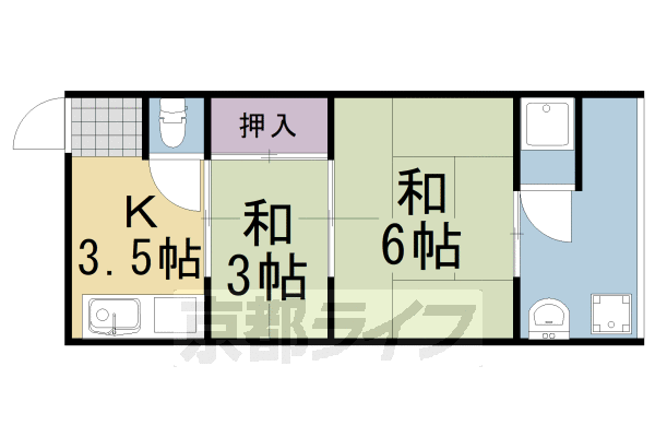 第二苔の荘 1階 2K 賃貸物件詳細