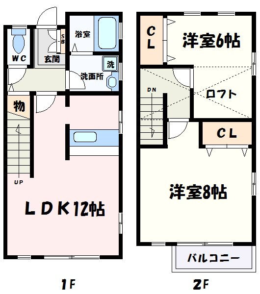 ピュアコート 1階 2SLDK 賃貸物件詳細