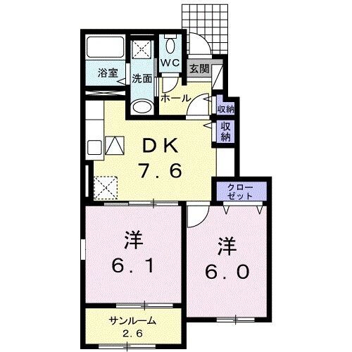 福岡県朝倉郡筑前町山隈 山隈駅 2DK アパート 賃貸物件詳細