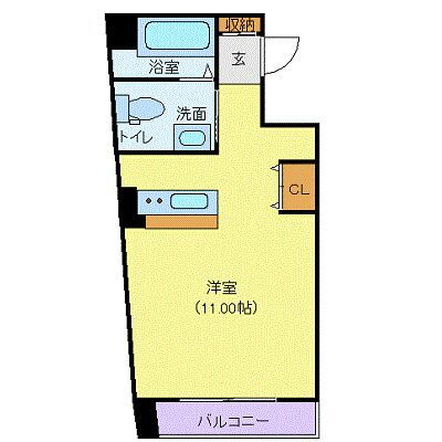 フラワーシティＩＮブラボン 7階 ワンルーム 賃貸物件詳細