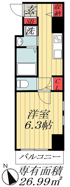 ＣｌａｉｒｅＦｏｎｔａｉｎｅ西船橋 3階 1K 賃貸物件詳細