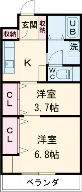 兵庫県明石市野々上２ 西明石駅 2K マンション 賃貸物件詳細