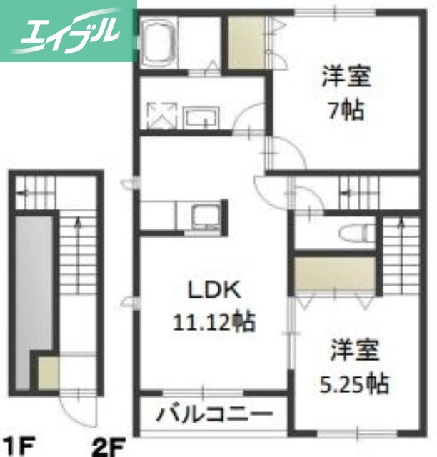 岡山県岡山市北区牟佐 玉柏駅 2LDK アパート 賃貸物件詳細
