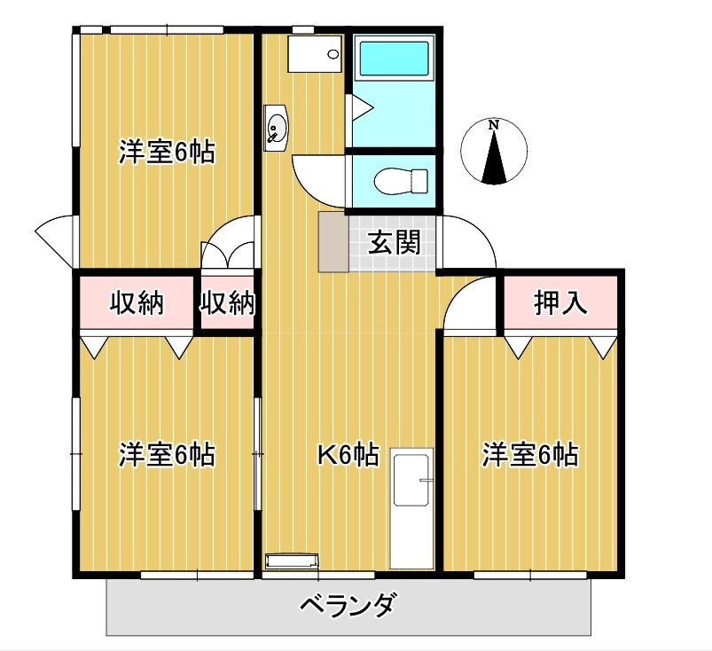 長野県上田市踏入２ 上田駅 3DK アパート 賃貸物件詳細