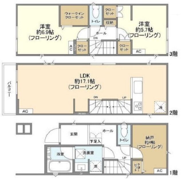 Ｋｏｌｅｔ武蔵新城＃０７ 2SLDK 賃貸物件詳細