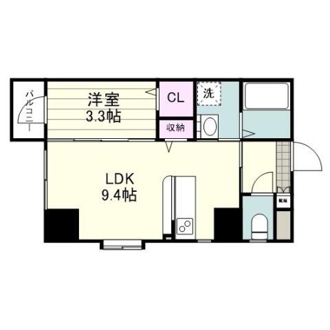 鹿児島県鹿児島市大黒町 いづろ通駅 1LDK マンション 賃貸物件詳細