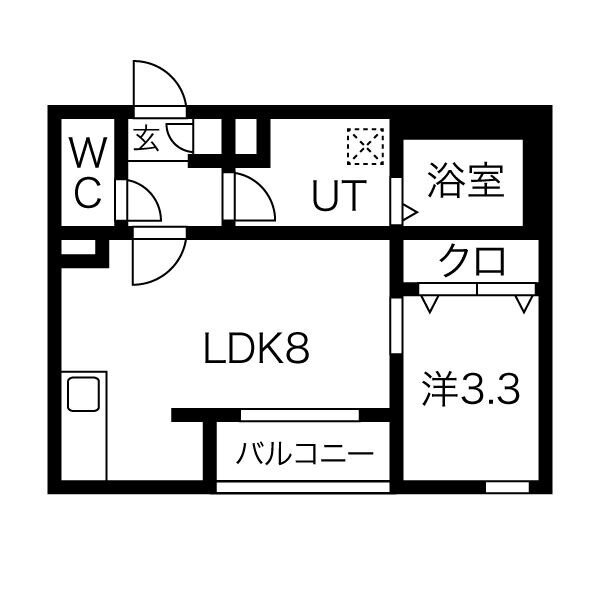 愛知県名古屋市南区観音町３ 道徳駅 1LDK アパート 賃貸物件詳細