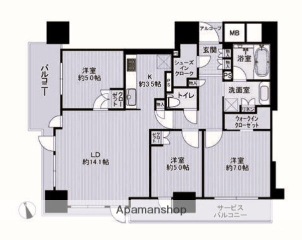 大阪府大阪市中央区上町１ 谷町六丁目駅 3LDK マンション 賃貸物件詳細