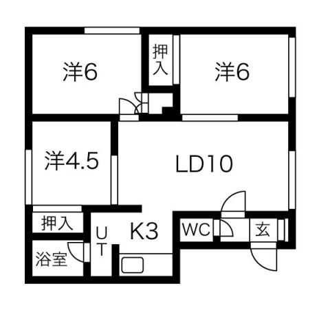 北海道札幌市北区新琴似六条１３ 新琴似駅 3LDK アパート 賃貸物件詳細