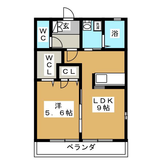 Ｍｕｓｈｒｏｏｍ　Ｉ 2階 1LDK 賃貸物件詳細