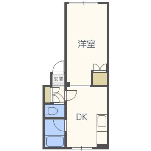 北海道札幌市北区北二十一条西７ 北２４条駅 1DK マンション 賃貸物件詳細