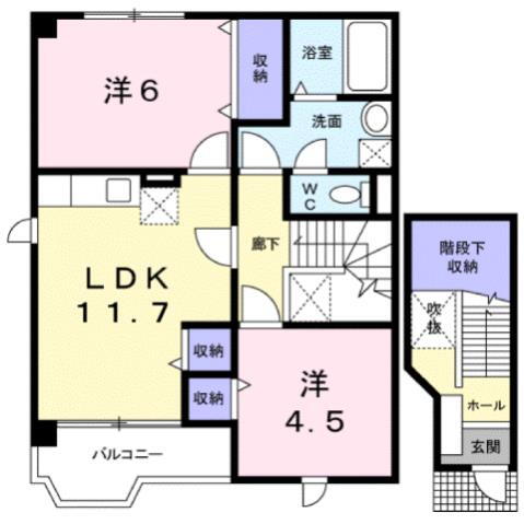 広島県福山市加茂町字中野 万能倉駅 2LDK アパート 賃貸物件詳細