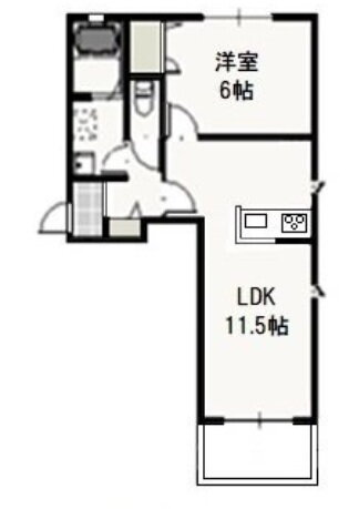 岡山県岡山市北区平野 庭瀬駅 1LDK アパート 賃貸物件詳細