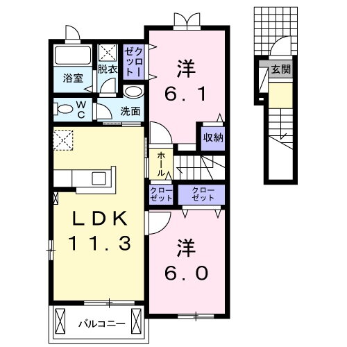 島根県松江市東出雲町下意東 揖屋駅 2LDK アパート 賃貸物件詳細