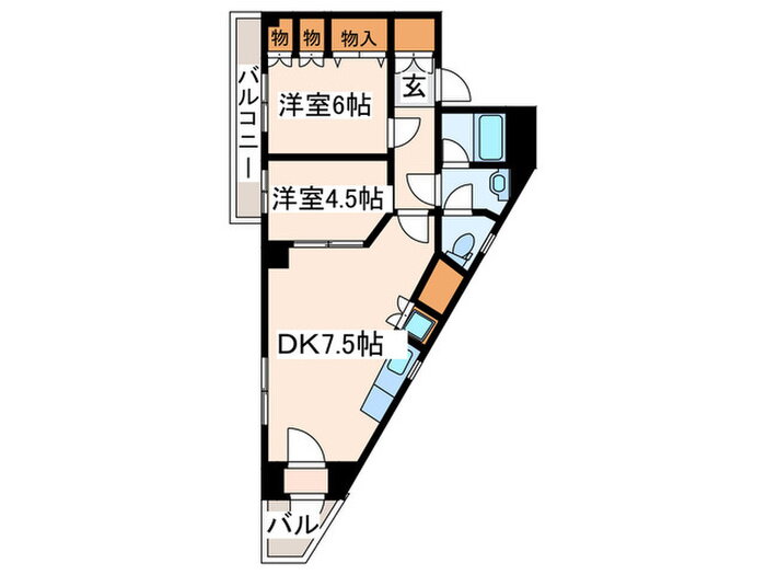 ノ－ムラビル 3階 2DK 賃貸物件詳細