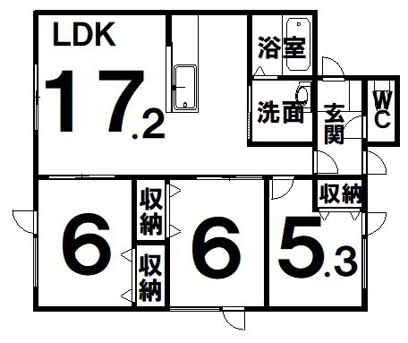 Ｕ 2階 3LDK 賃貸物件詳細
