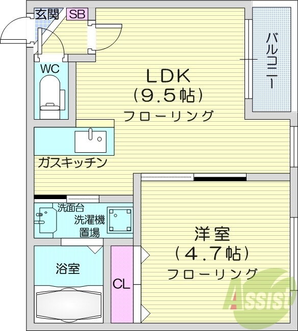 北海道札幌市東区北七条東５ さっぽろ駅 1LDK マンション 賃貸物件詳細