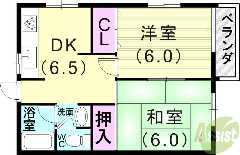 兵庫県神戸市長田区梅ヶ香町２ 兵庫駅 2DK アパート 賃貸物件詳細