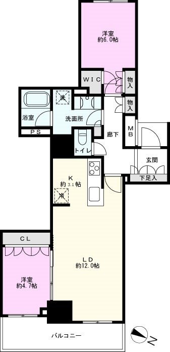 大宮スカイ＆スクエア　ザ・タワー 18階 2LDK 賃貸物件詳細