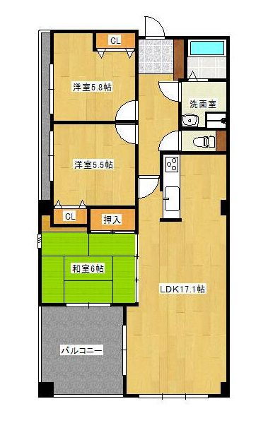 広島県福山市港町２ 福山駅 3LDK マンション 賃貸物件詳細