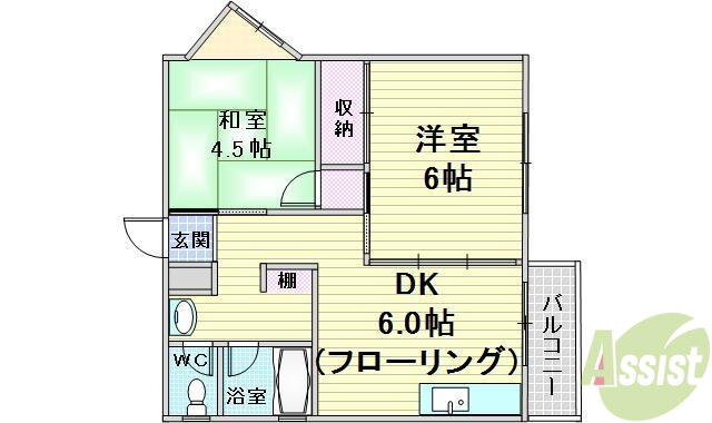 大阪府吹田市千里丘西 千里丘駅 2DK マンション 賃貸物件詳細