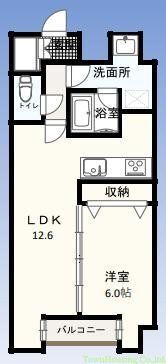 Ｗ－ｇａｔｅｓ　Ｔｏｗｅｒ 4階 1LDK 賃貸物件詳細