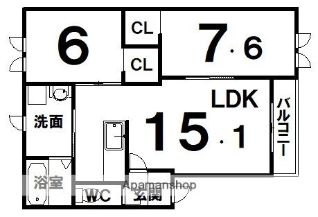 北海道帯広市西十六条南６ 帯広駅 2LDK アパート 賃貸物件詳細