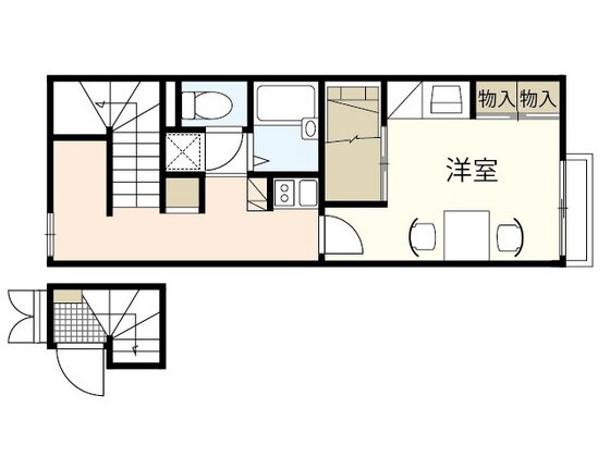 広島県広島市佐伯区三宅３ 楽々園駅 1K アパート 賃貸物件詳細