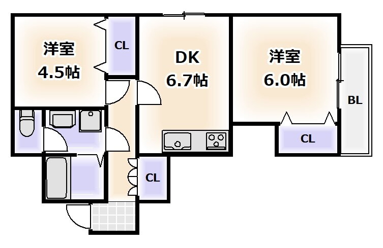 大阪府大阪市浪速区敷津西１ 大国町駅 2DK マンション 賃貸物件詳細