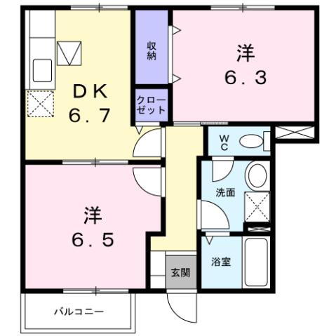 宮城県仙台市太白区三神峯２ 長町南駅 2DK アパート 賃貸物件詳細