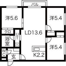 北海道札幌市西区山の手七条８ 発寒南駅 3LDK マンション 賃貸物件詳細
