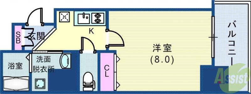 兵庫県神戸市中央区御幸通２ 三ノ宮駅 1K マンション 賃貸物件詳細