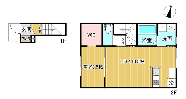 富山県富山市開 東新庄駅 1LDK アパート 賃貸物件詳細
