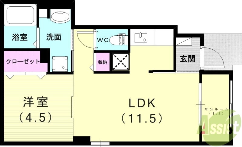 兵庫県神戸市須磨区南落合１ 妙法寺駅 1LDK アパート 賃貸物件詳細