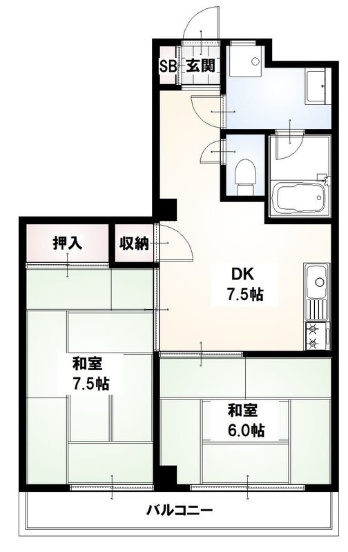 千葉県我孫子市寿２ 我孫子駅 2DK アパート 賃貸物件詳細