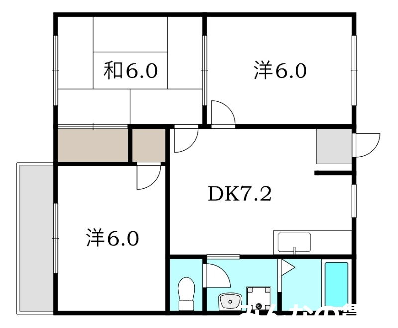 福岡県福岡市東区和白６ 三苫駅 3DK アパート 賃貸物件詳細