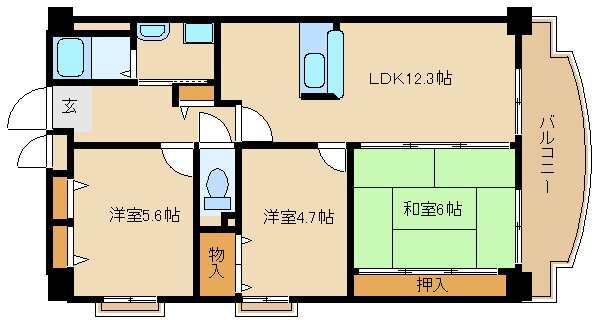 兵庫県姫路市飾磨区若宮町 英賀保駅 3LDK マンション 賃貸物件詳細