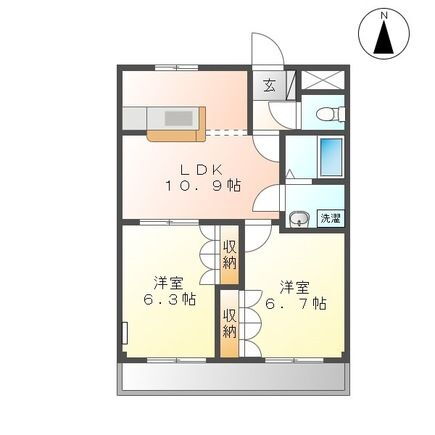 愛知県西尾市田貫４ 西尾駅 2LDK アパート 賃貸物件詳細